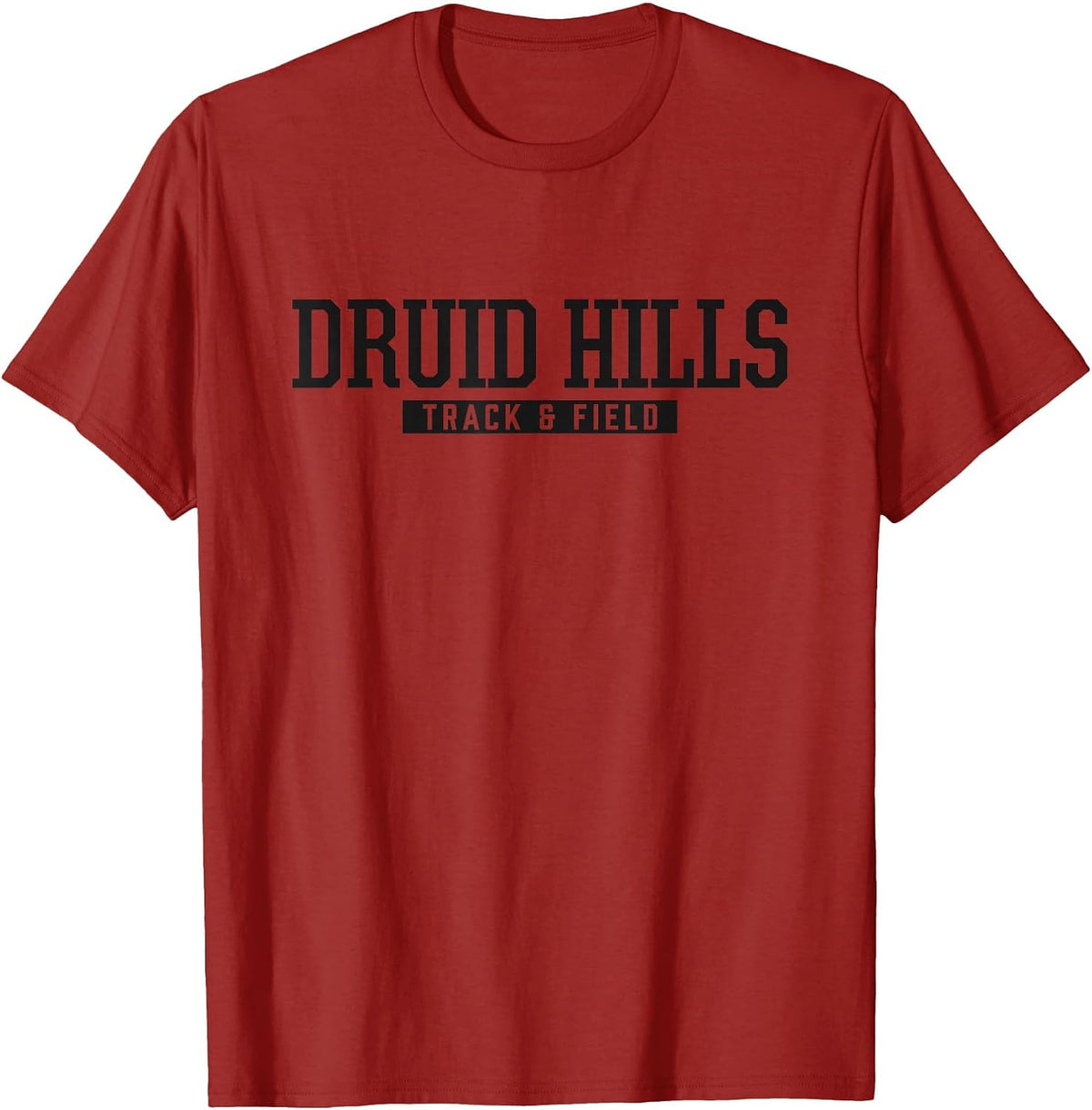 Druid Hills High School Track & Field T-Shirt - Cranberry Red