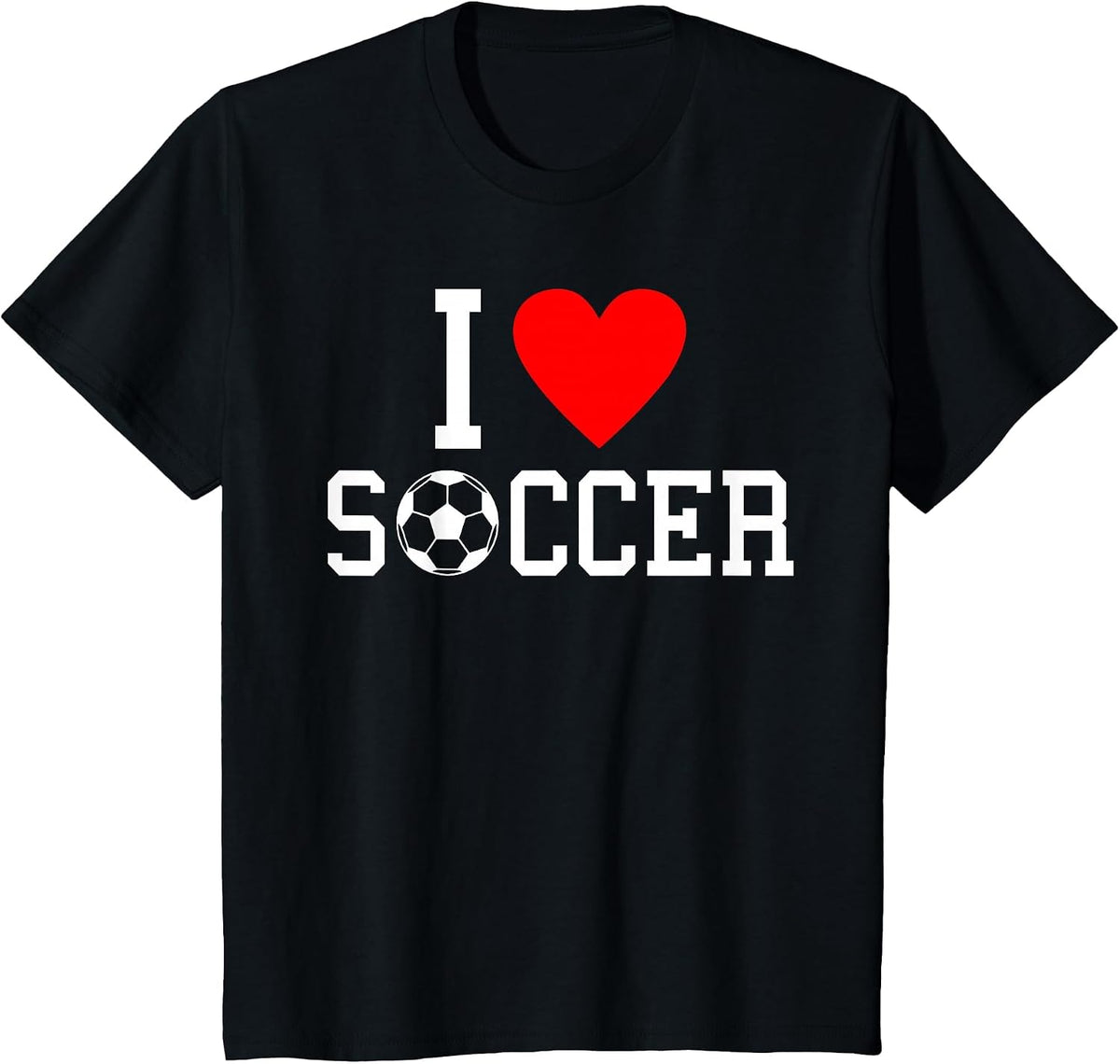 I Love Football T-Shirt - Black