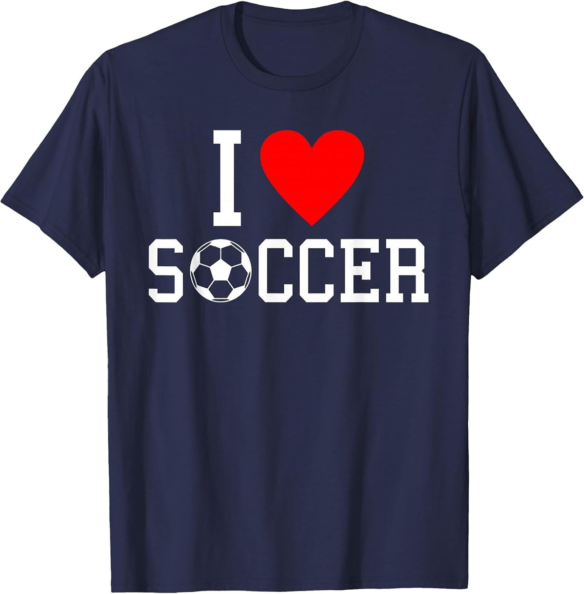 I Love Football T-Shirt - Navy Blue