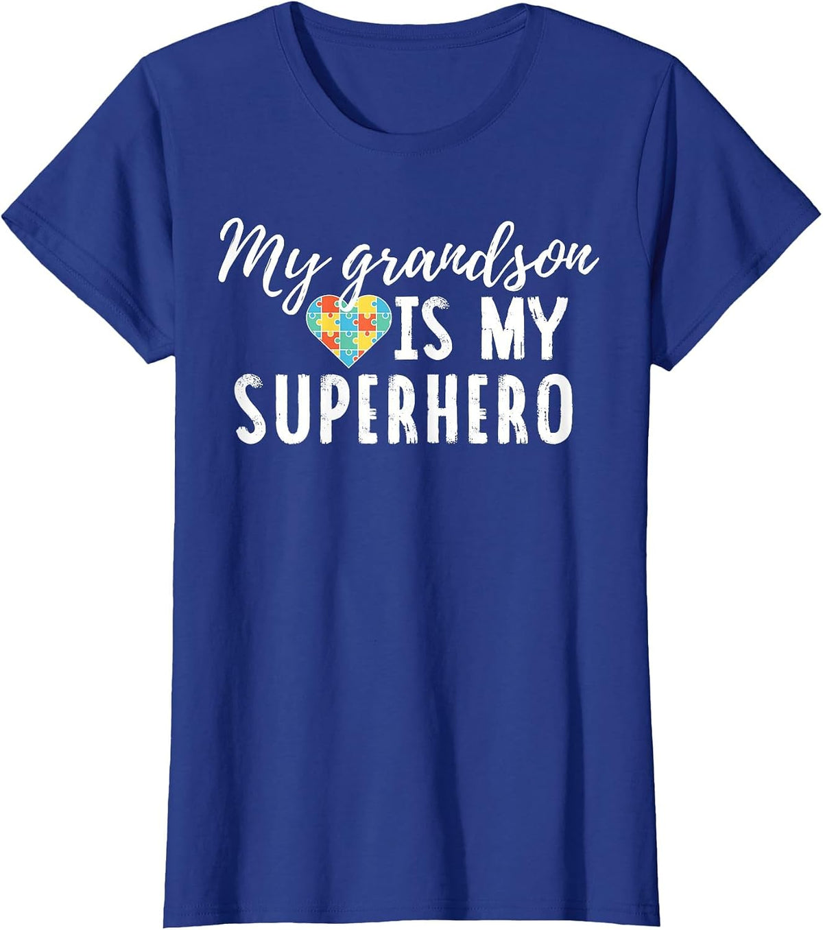Autism Awareness Shirt for Grandma or Grandpa T-Shirt - Royal Blue