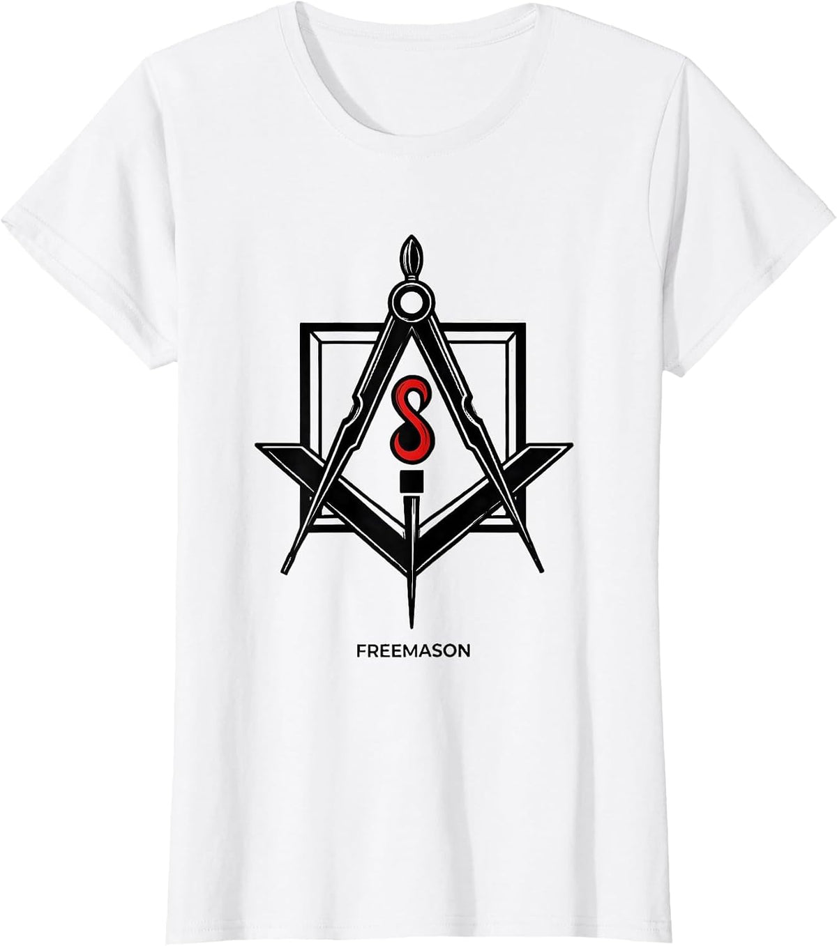 Freemason Exploded Square And Compasses Fraternal Pride T-Shirt - White