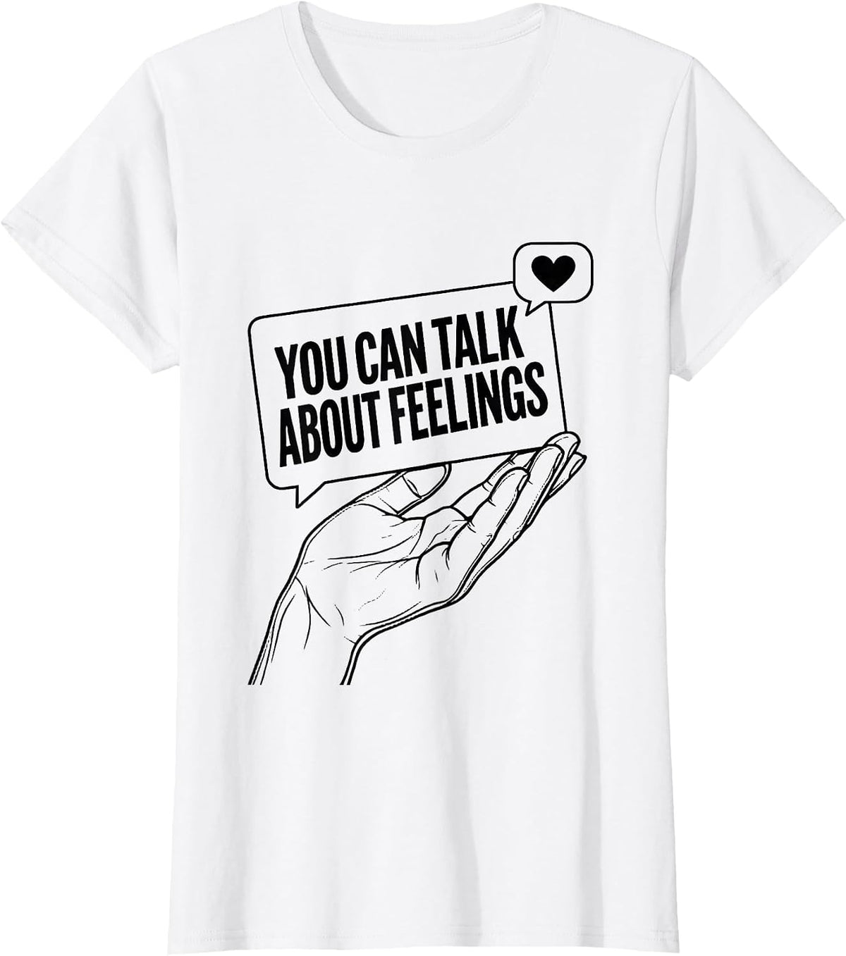 Women's You Can Talk About Feelings Mental Health Counselor T-Shirt - White