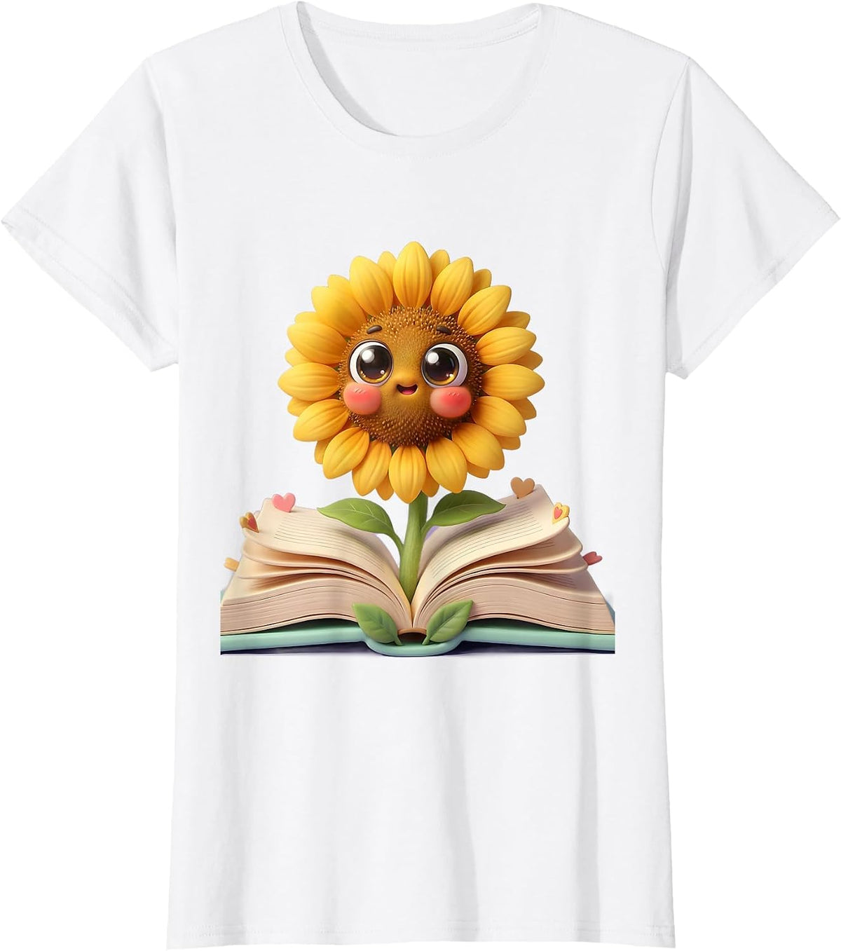 Special Education Teacher Sunflower Bookpage Design T-Shirt - White