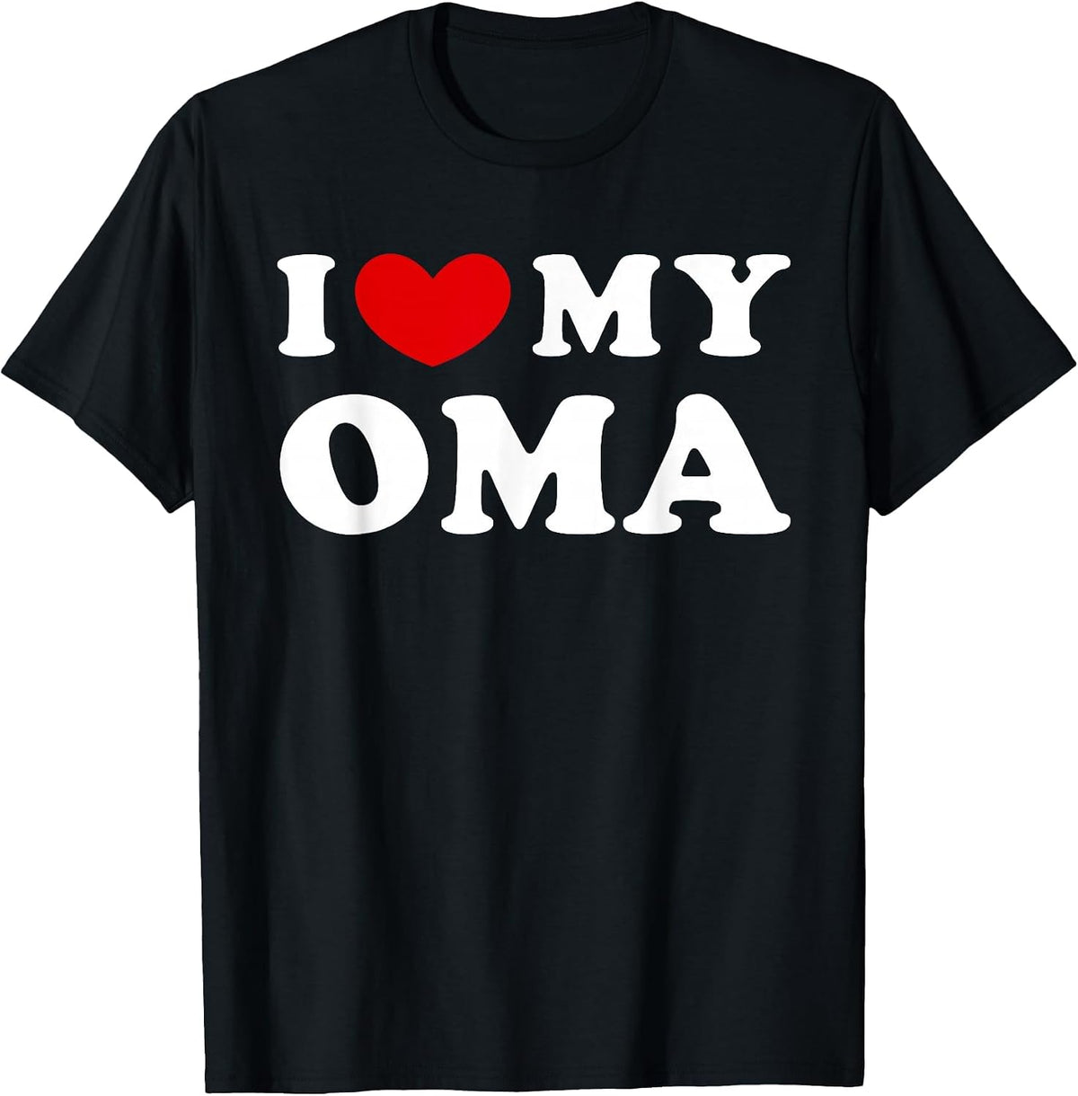 I Love My Grandma, Ich Liebe Meine Oma T-Shirt - Black