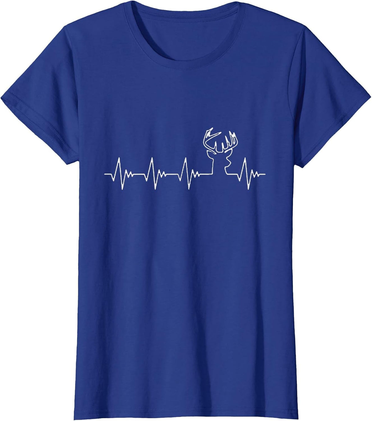 Deer Hunting Heartbeat T-Shirt T-Shirt - Royal Blue