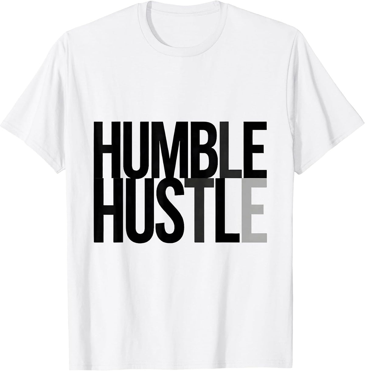 Men's Humble Hustle Funny Gym Rat Gifts T-Shirt - White