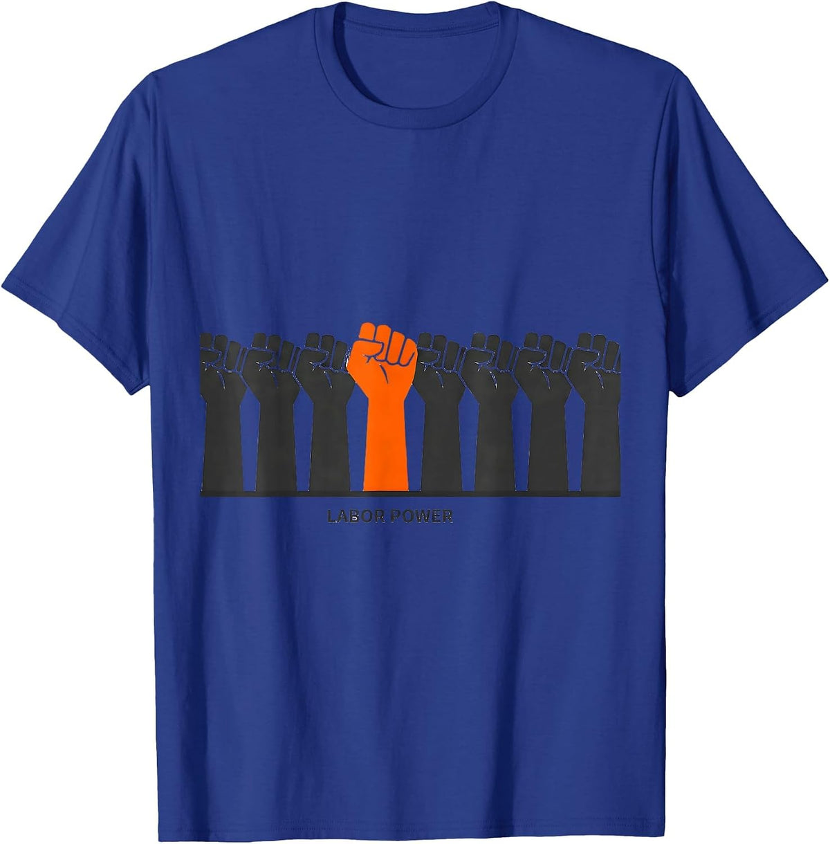 Labor Power Minimalist Union Worker Solidarity Pride T-Shirt - Royal Blue