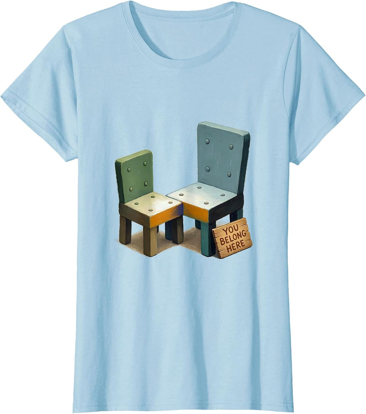 You Belong Here Storybook Special Education Teacher Autism T-Shirt - Baby Blue