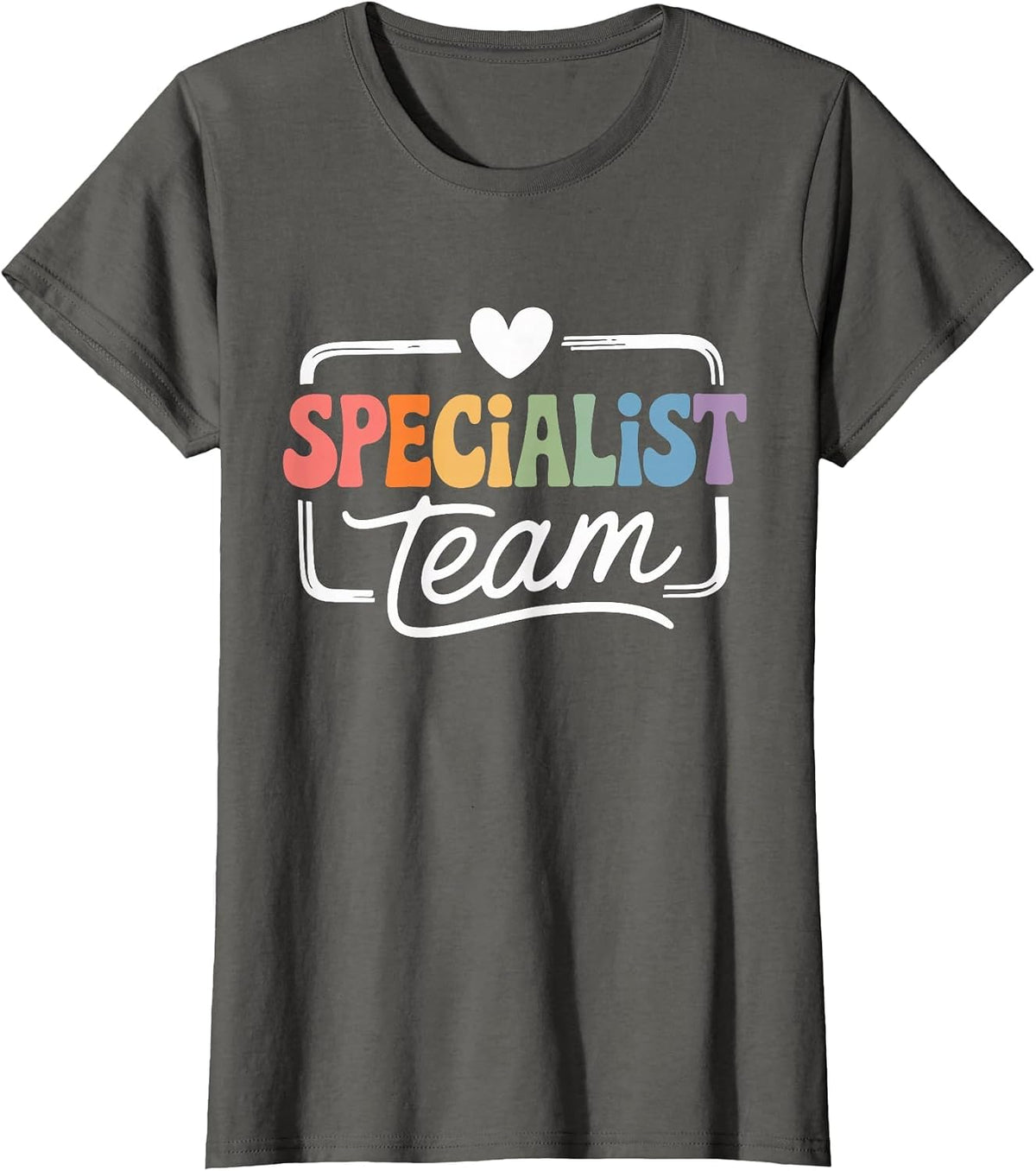 Specialist Teacher Specials Team Squad Crew Back to School T-Shirt - Asphalt Grey
