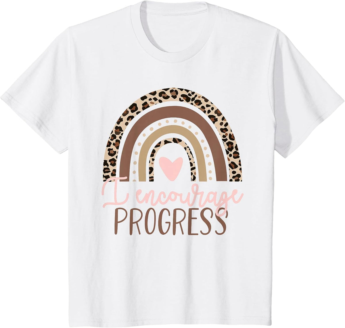 Special Education SPED I Encourage Progress Leopard T-Shirt - White
