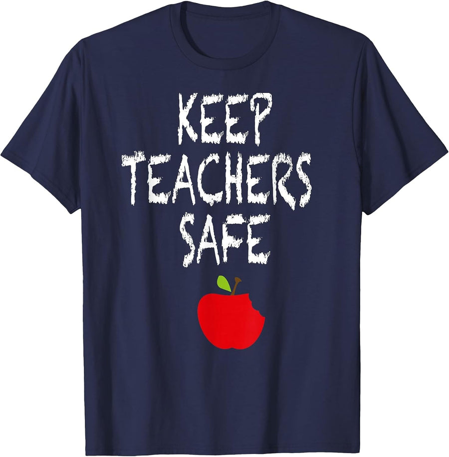 School Teachers Safety Matters. T-Shirt - Navy Blue