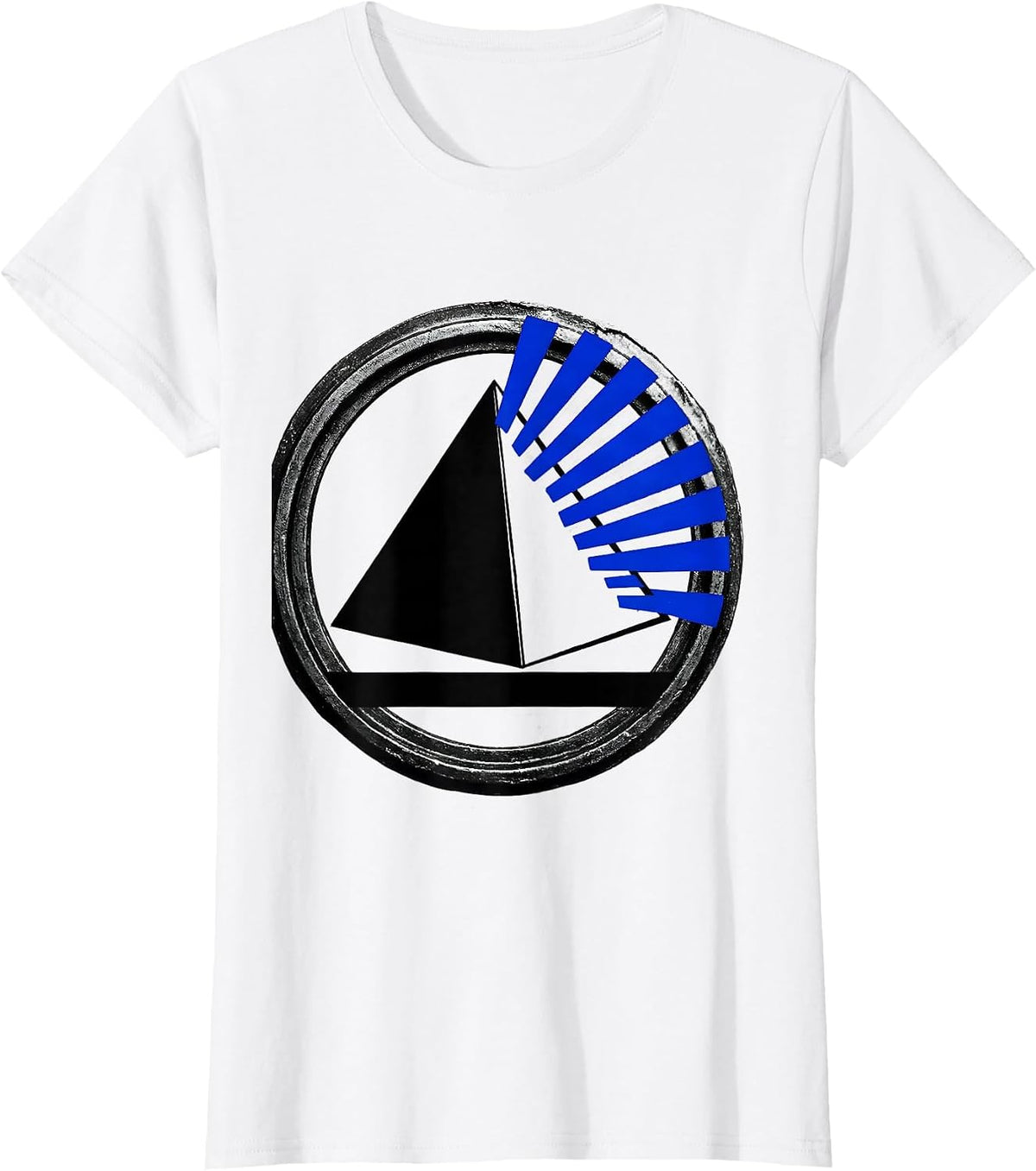 Women's Crystal Prism Data Light Refraction Graphic T-Shirt - White