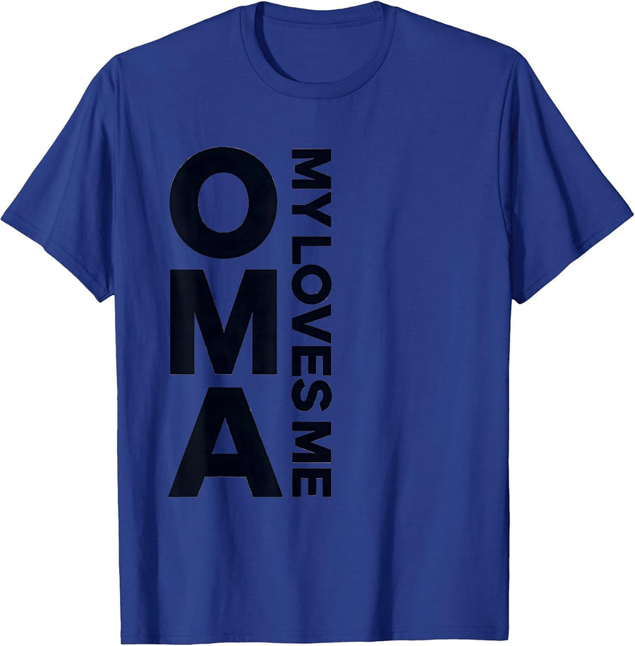 My Oma Loves Me Sentimental Family Grandchild Gift T-Shirt - Royal Blue