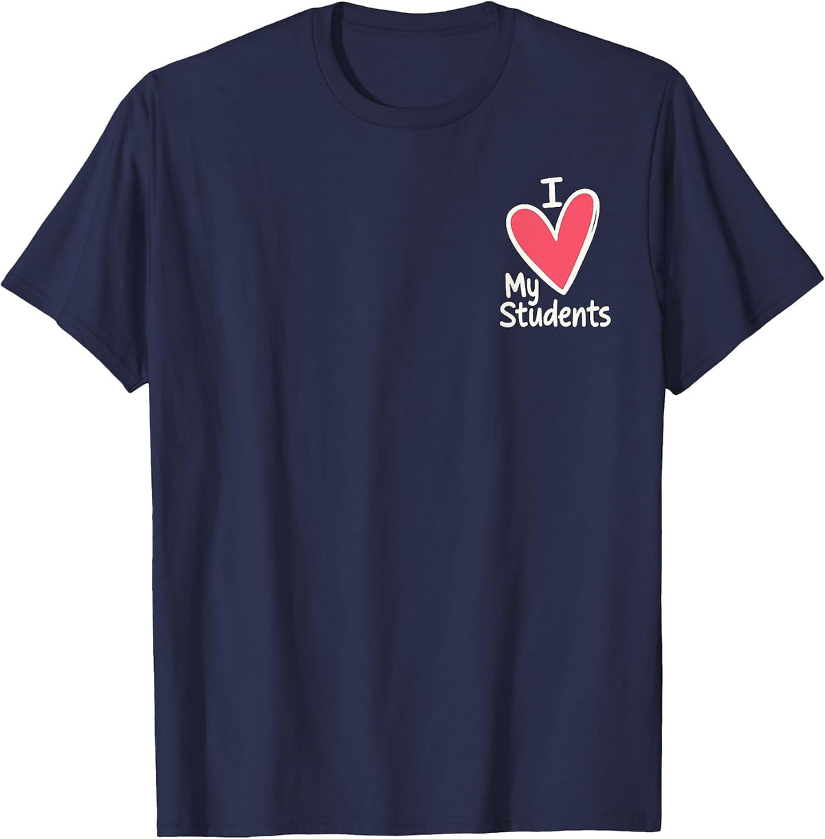 Dear Students Behind Me Teacher Appreciation Back to School T-Shirt - Navy Blue