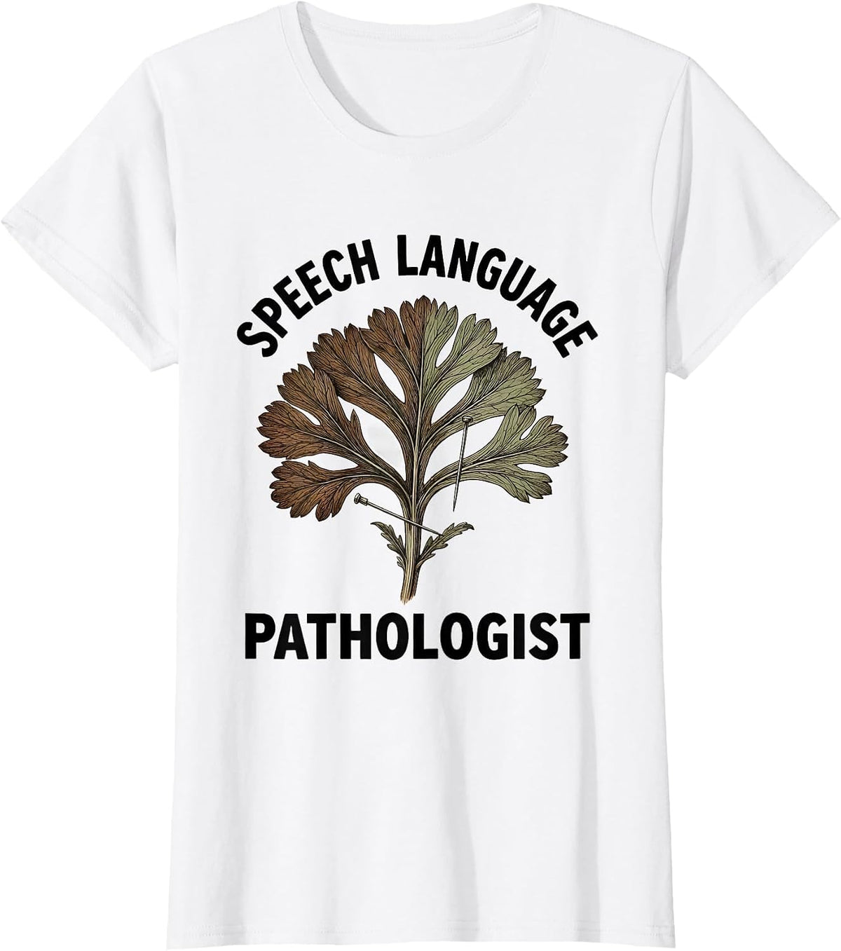 Speech Language Pathologist Botanical Retro Floral SLP T-Shirt - White