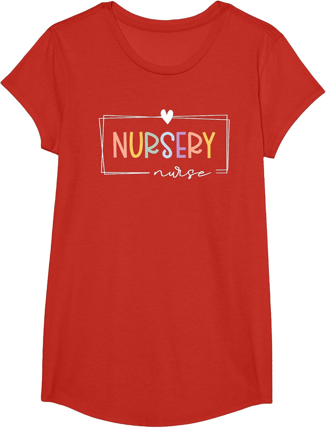 Nursery Nurse Tiny Humans Newborn Nurse T-Shirt - Girls Red