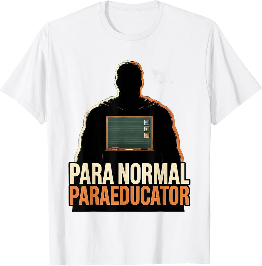 Men's Para Normal Paraeducator Ghost Halloween SPED Teacher Aide T-Shirt - White