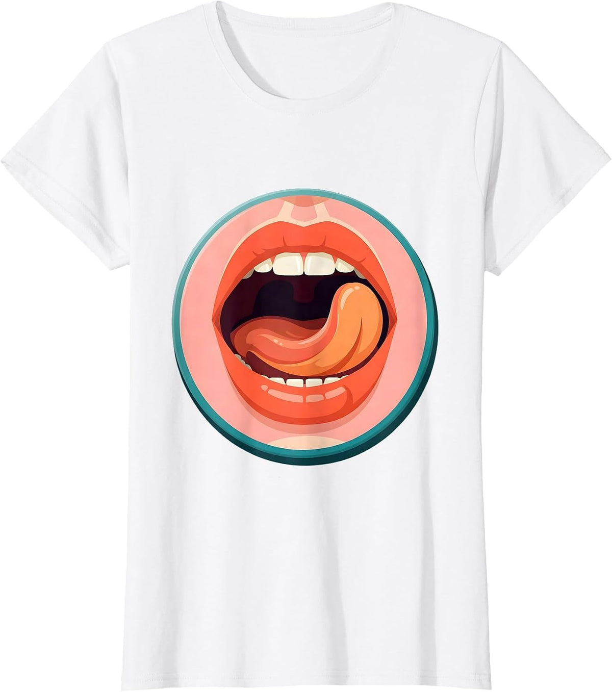 Women's Speech Therapy Articulation Close-Up Graphic T-Shirt - White