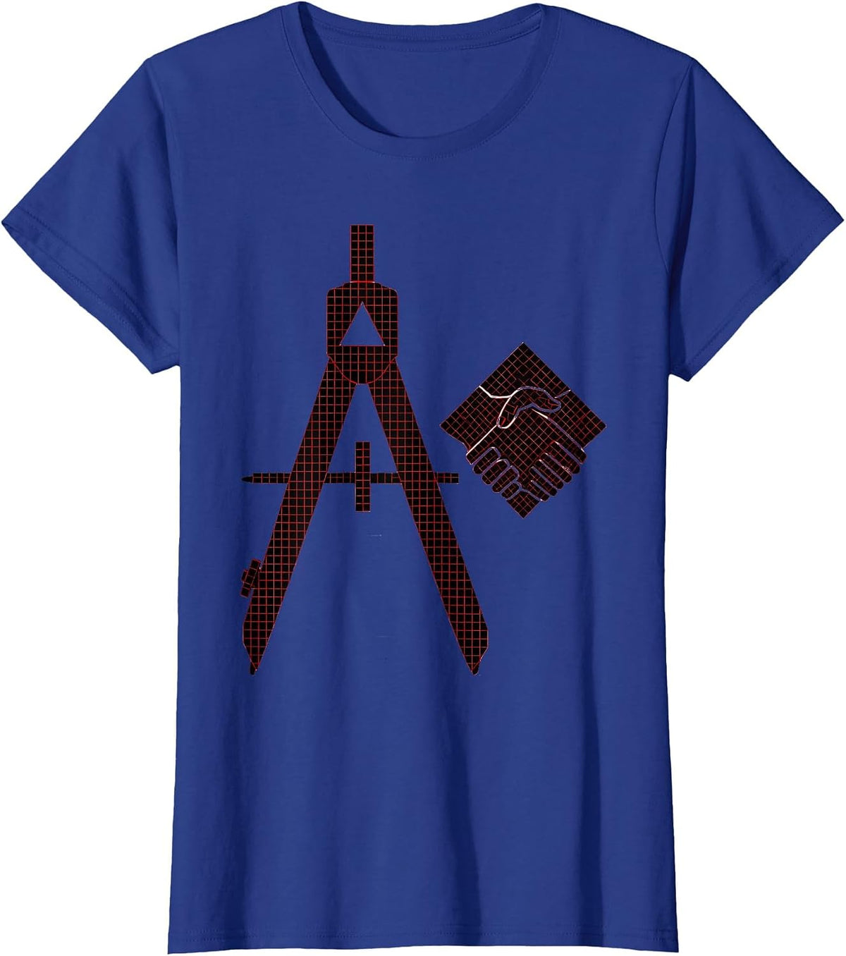Women's Square and Compass Freemason Masonic Fraternal Pride T-Shirt - Royal Blue