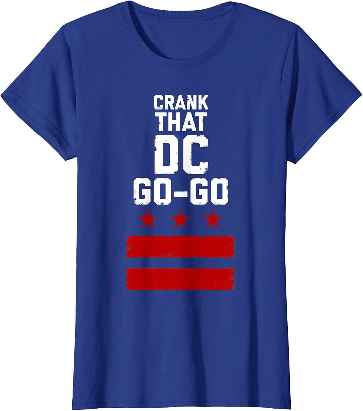 Vintage Washington D.C Crank that Go-Go Music Design T-Shirt - Royal Blue