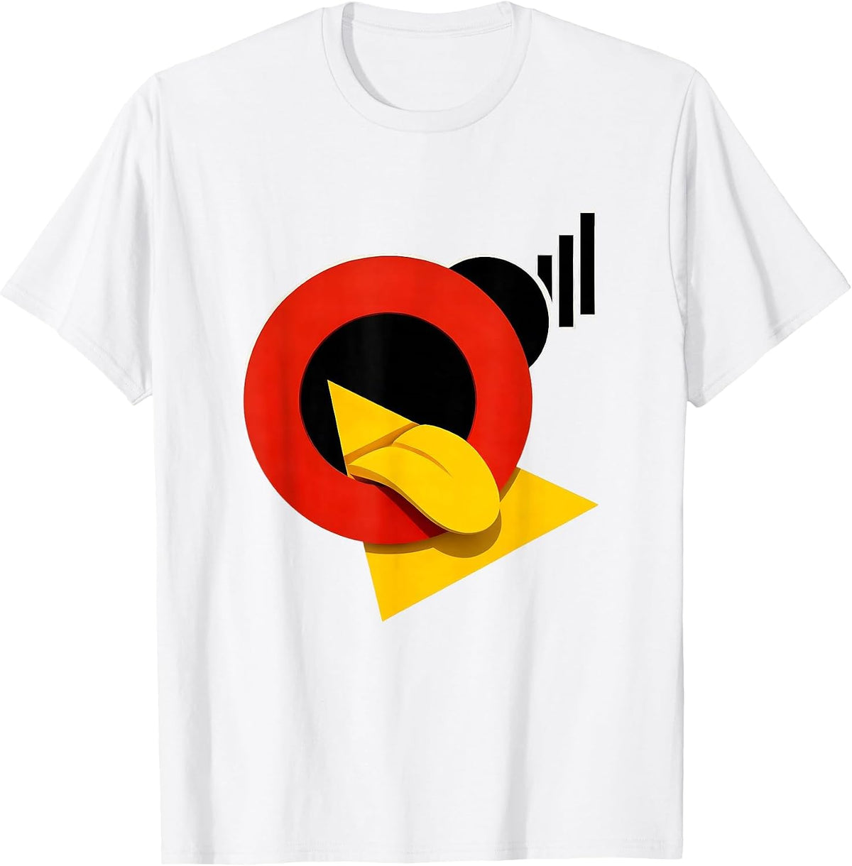 Men's Asymmetric Speech Instrument Retro Cute SLP Workwear T-Shirt - White