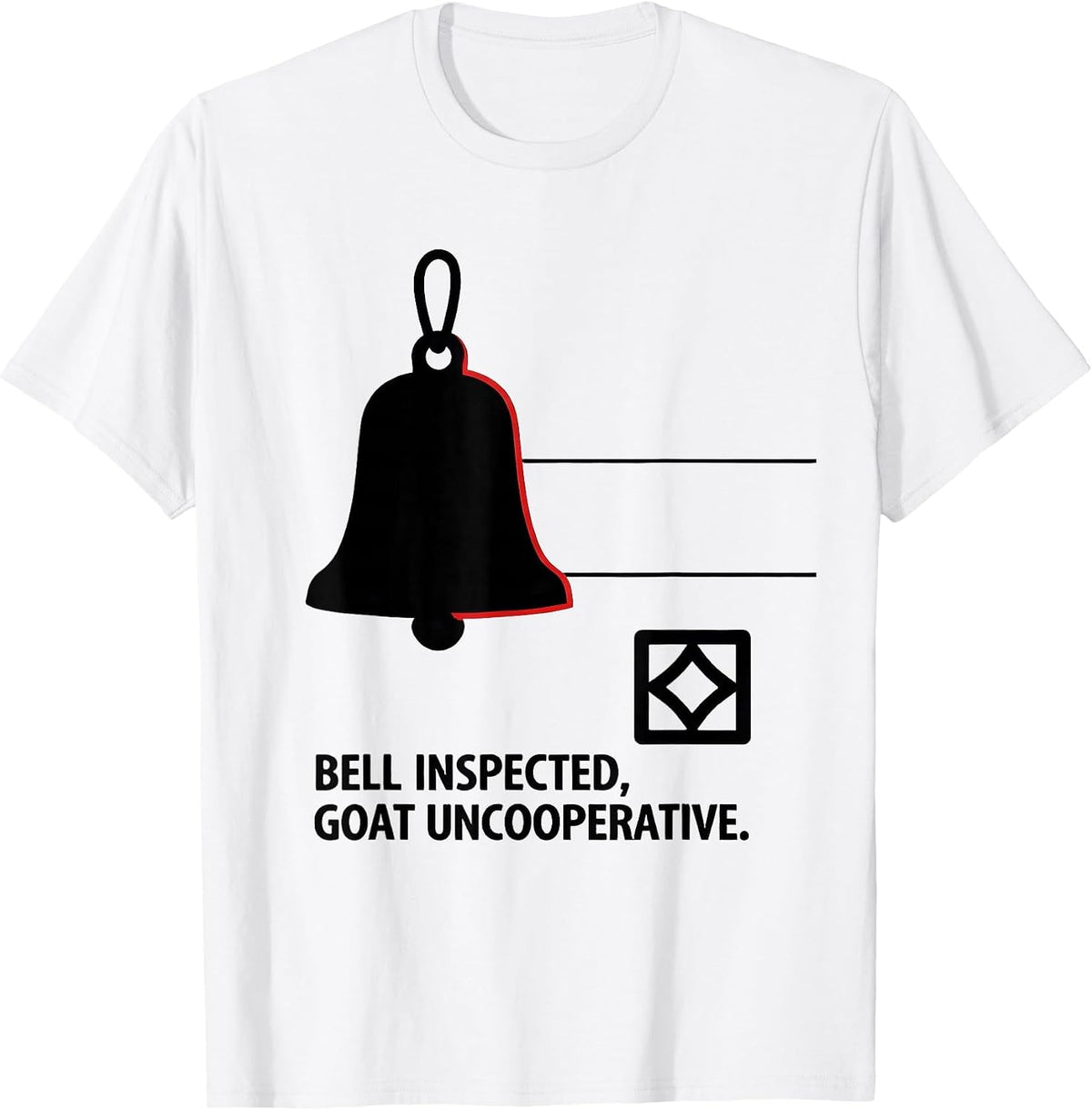 Men's Bell Inspected Goat Uncooperative Freemason Square T-Shirt - White