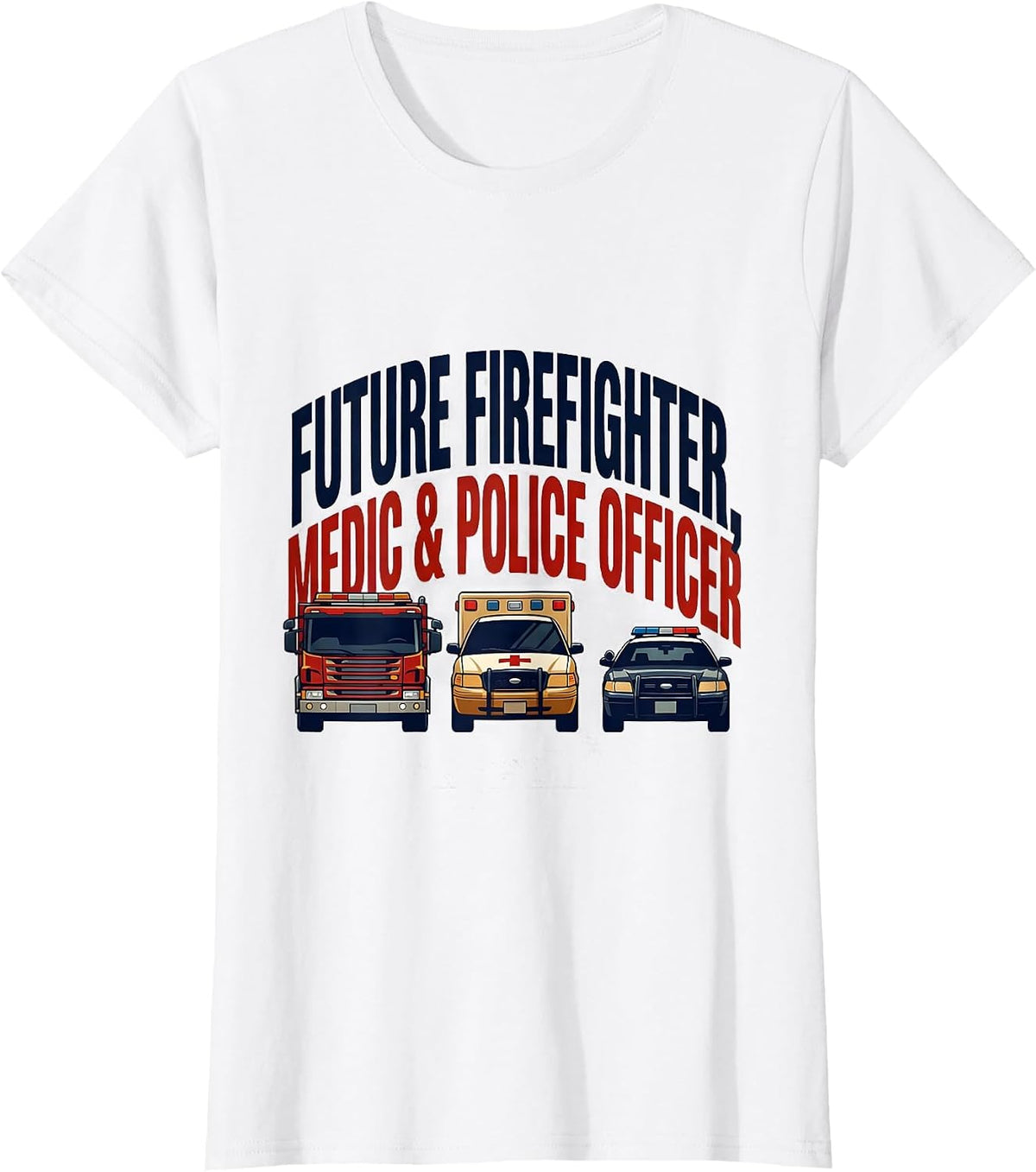 Future Firefighter, Medic & Police Officer Emergency T-Shirt - White