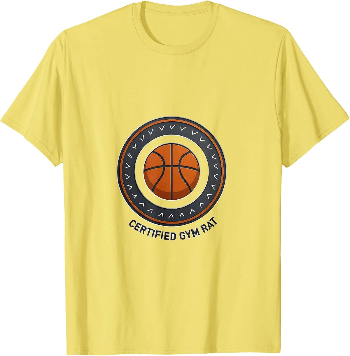 Men's Certified Gym Rat Funny Sports Fan Team Player Gift T-Shirt - Lemon Yellow