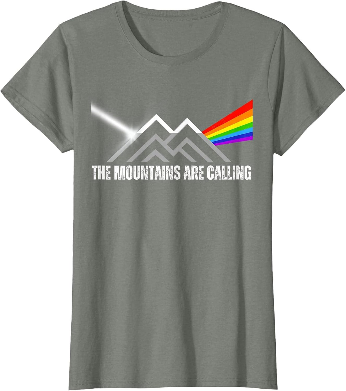 THE Mountains are Calling T-Shirt - Olive Heather