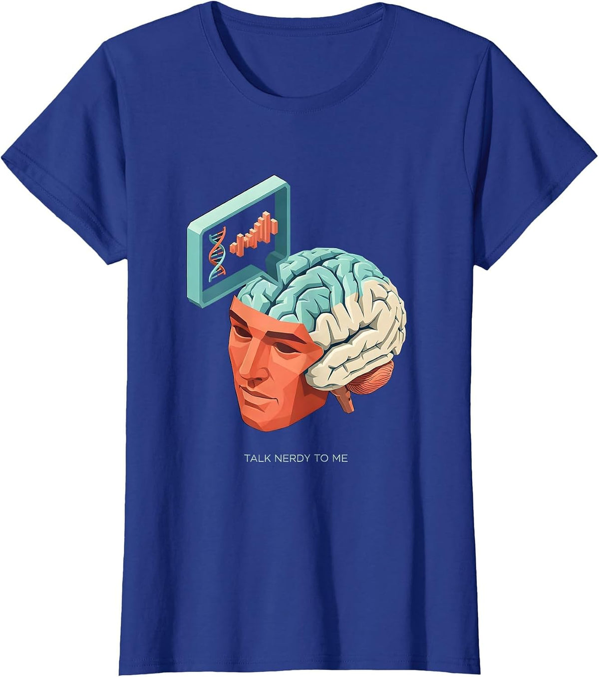 Women's Talk Nerdy To Me Speech Therapy Design T-Shirt - Royal Blue