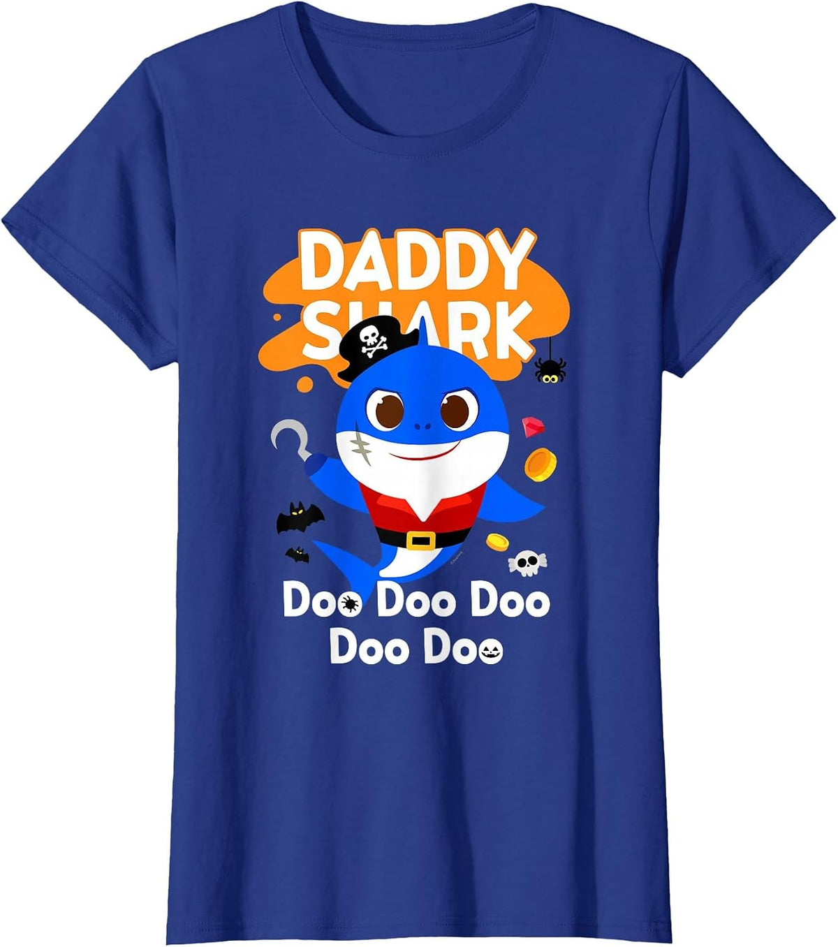 Pinkfong Baby Shark Daddy Shark Official Halloween T-Shirt - Royal Blue
