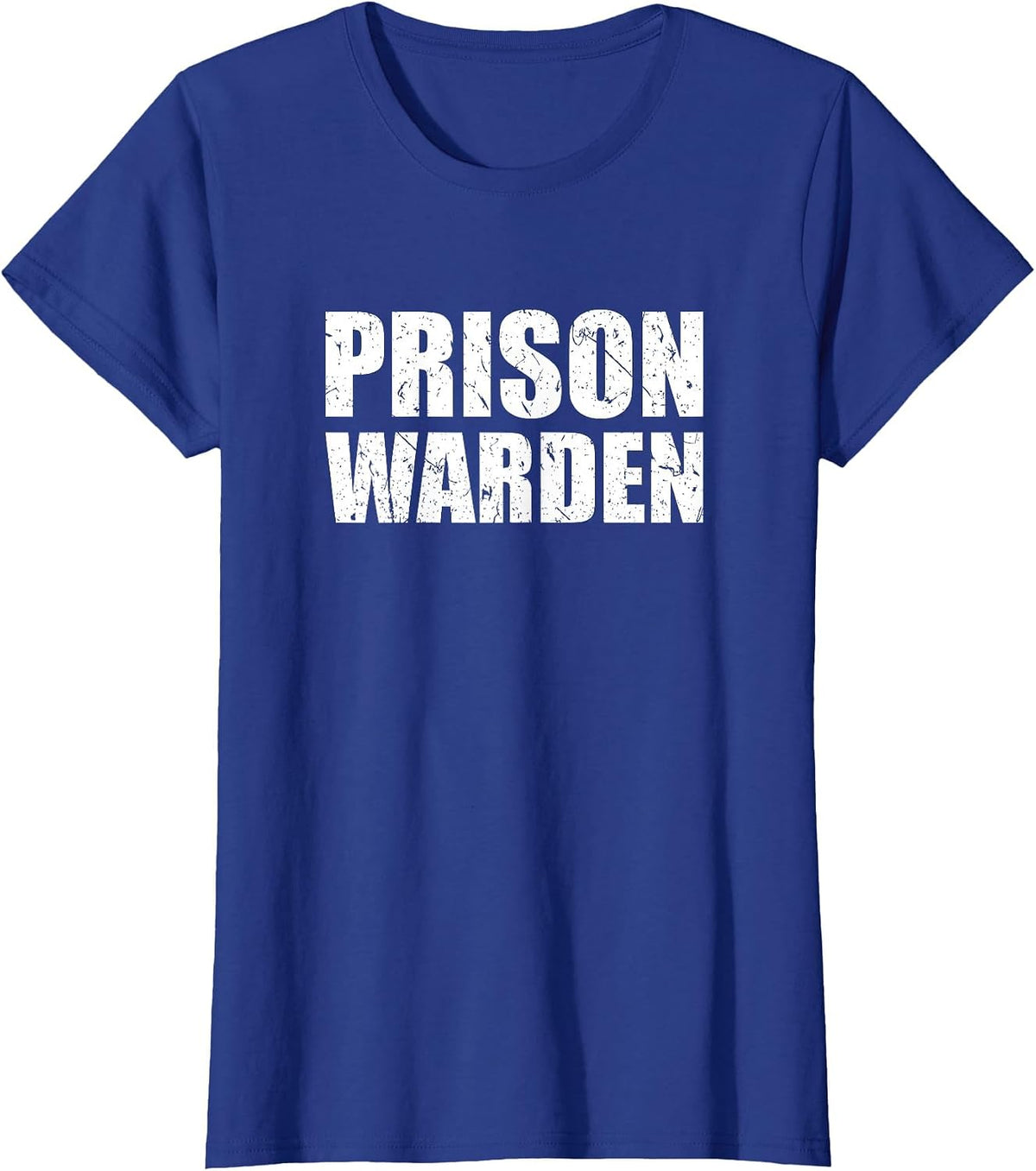 Prison Warden Costume Jail Corrections Officer Halloween T-Shirt - Royal Blue