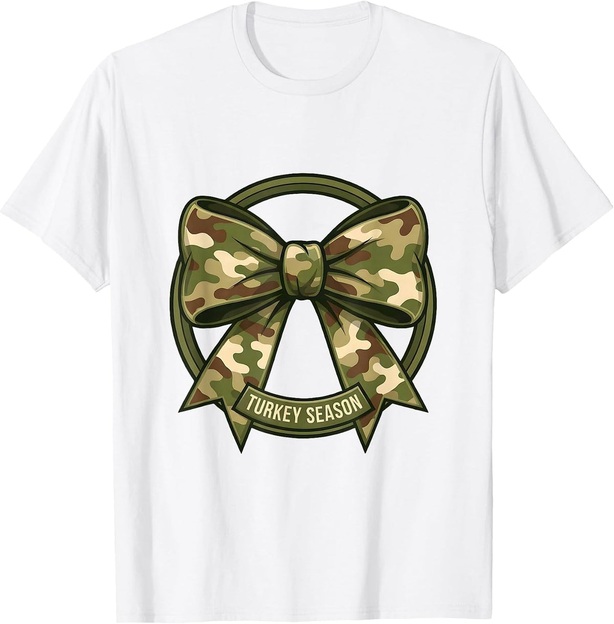 Men's Turkey Season Camo Bow Hunting Ol Lady Outdoor Pride T-Shirt - White