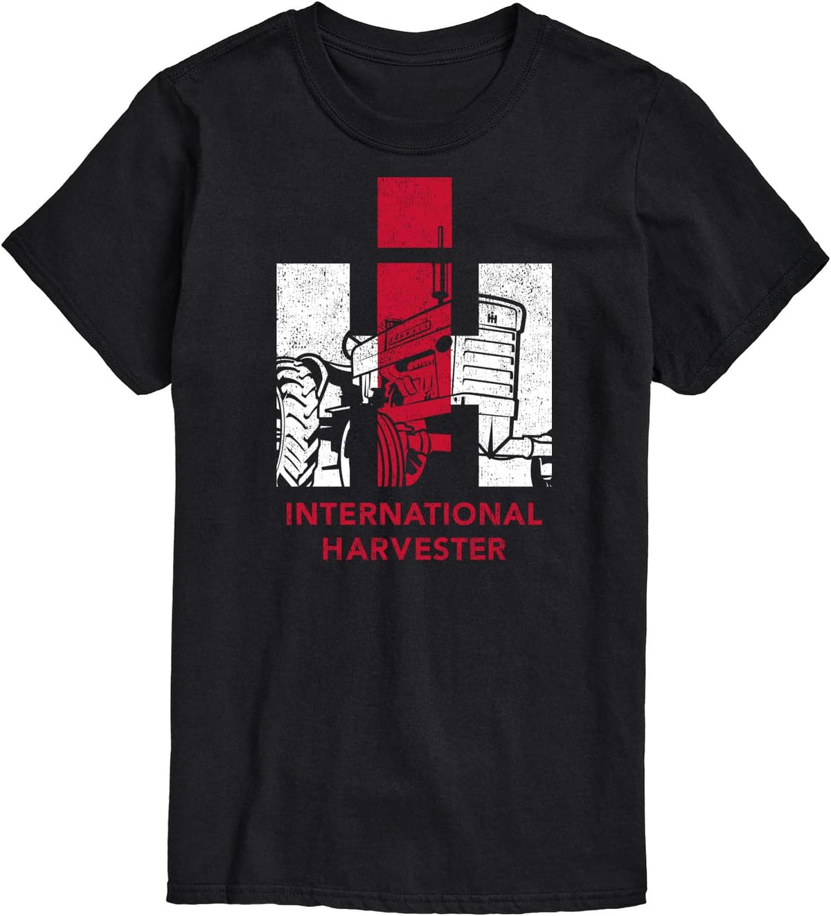 International Harvester Tractor Fill Logo - Mens Short Sleeve Tee - Black
