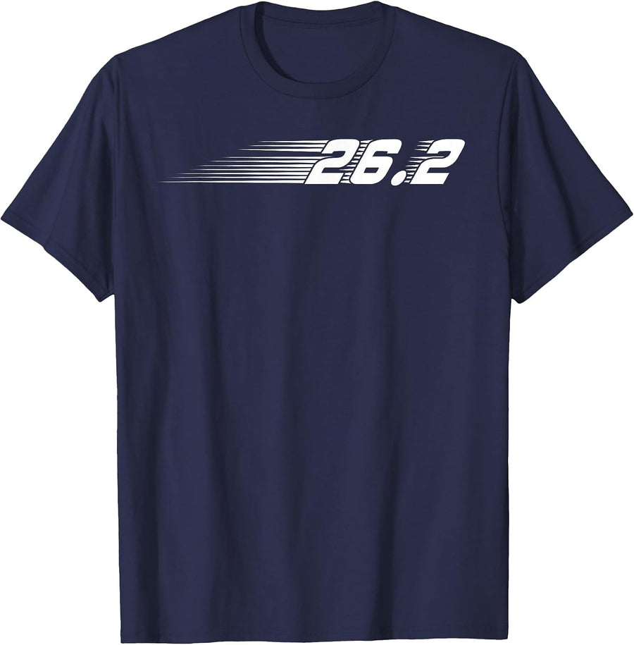 Cool Marathon Art for Men Women Marathoner Running Finisher T-Shirt - Navy Blue