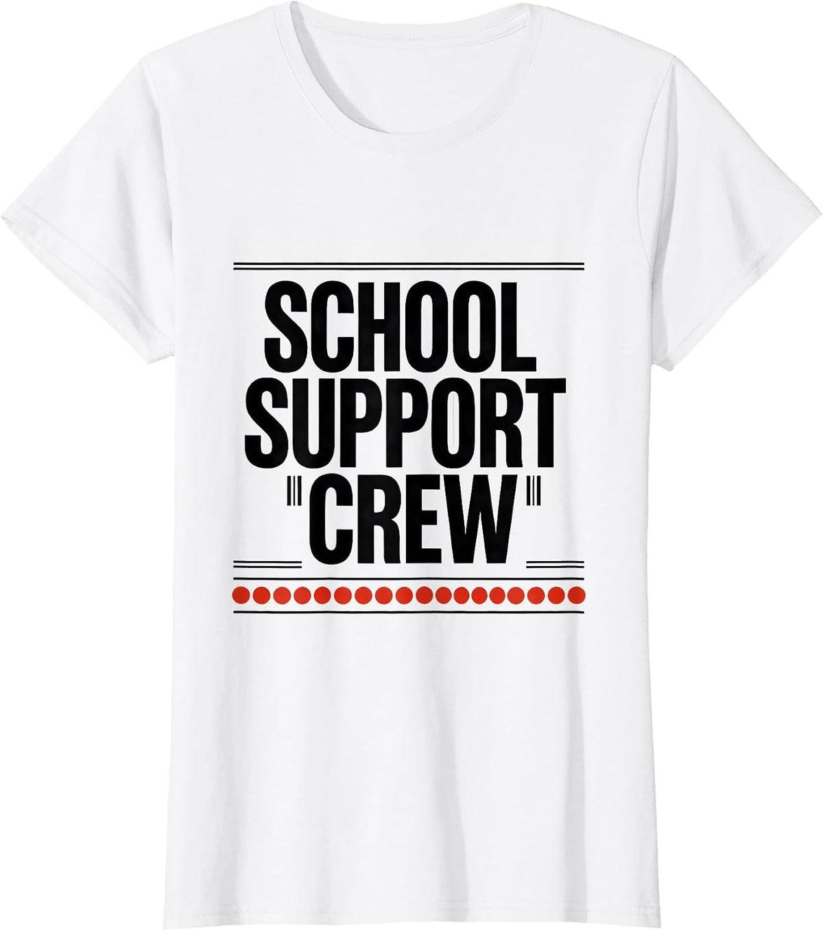 Women's School Support Crew Retro PTA Parent Volunteer Crew Pride T-Shirt - White