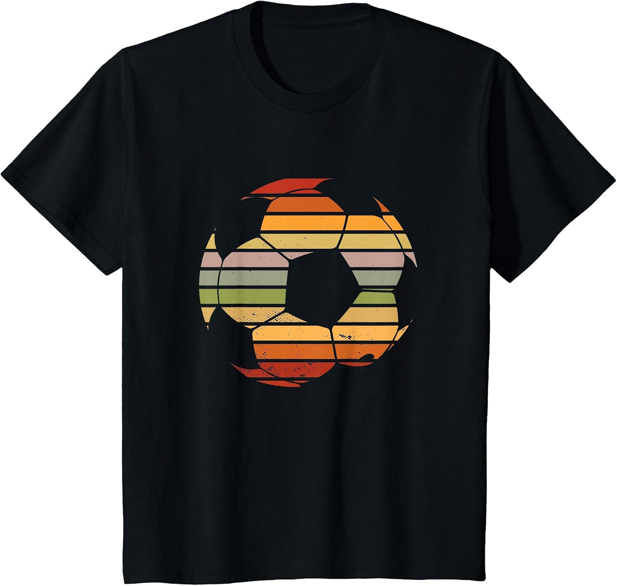 Retro Sunset Vintage Soccer T-Shirt - Black