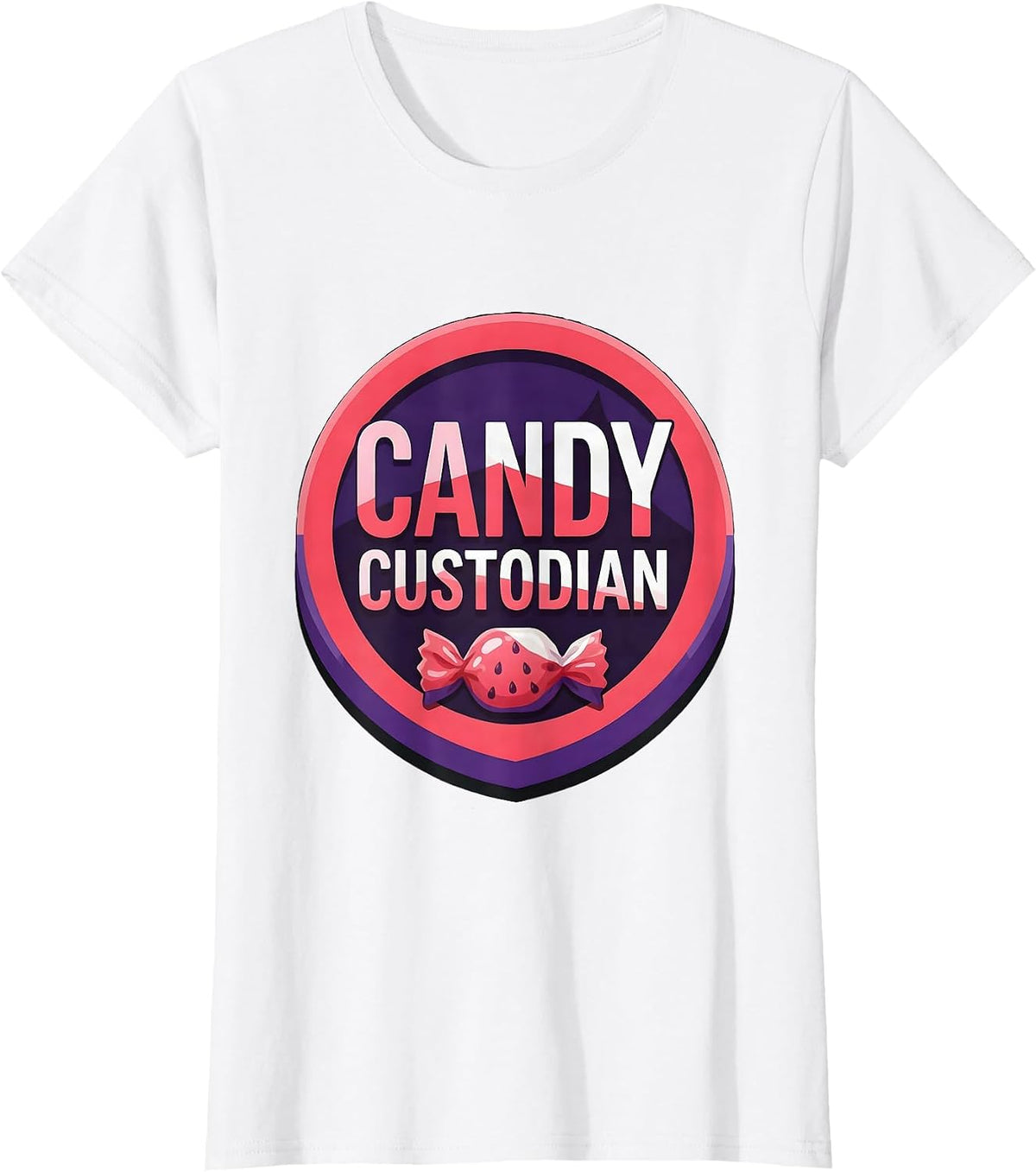 Candy Custodian Gummy Jelly Pop Funny Halloween Party T-Shirt - White