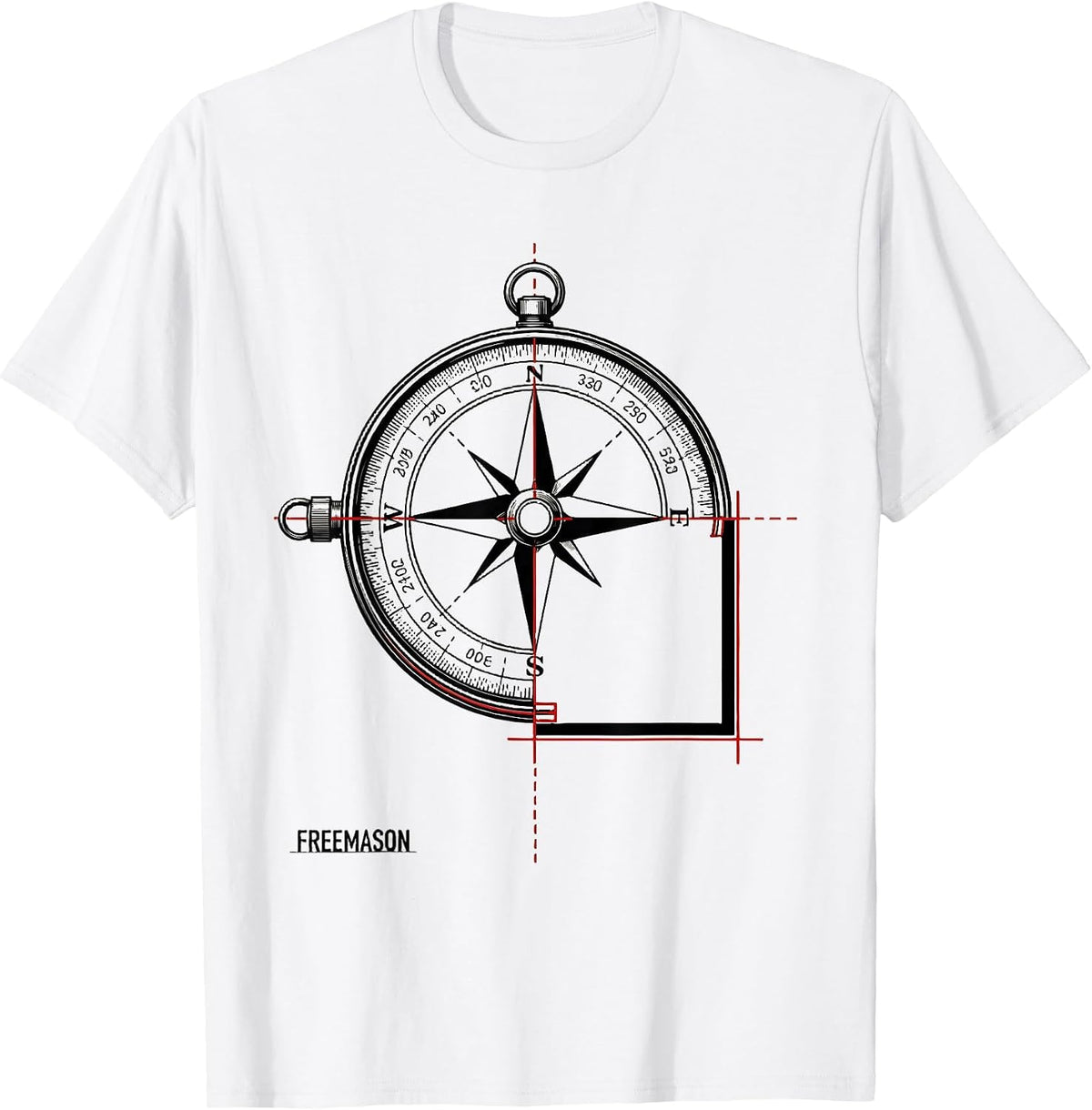 Men's Freemason Swiss International Fraternal Pride Masonic Symbol T-Shirt - White