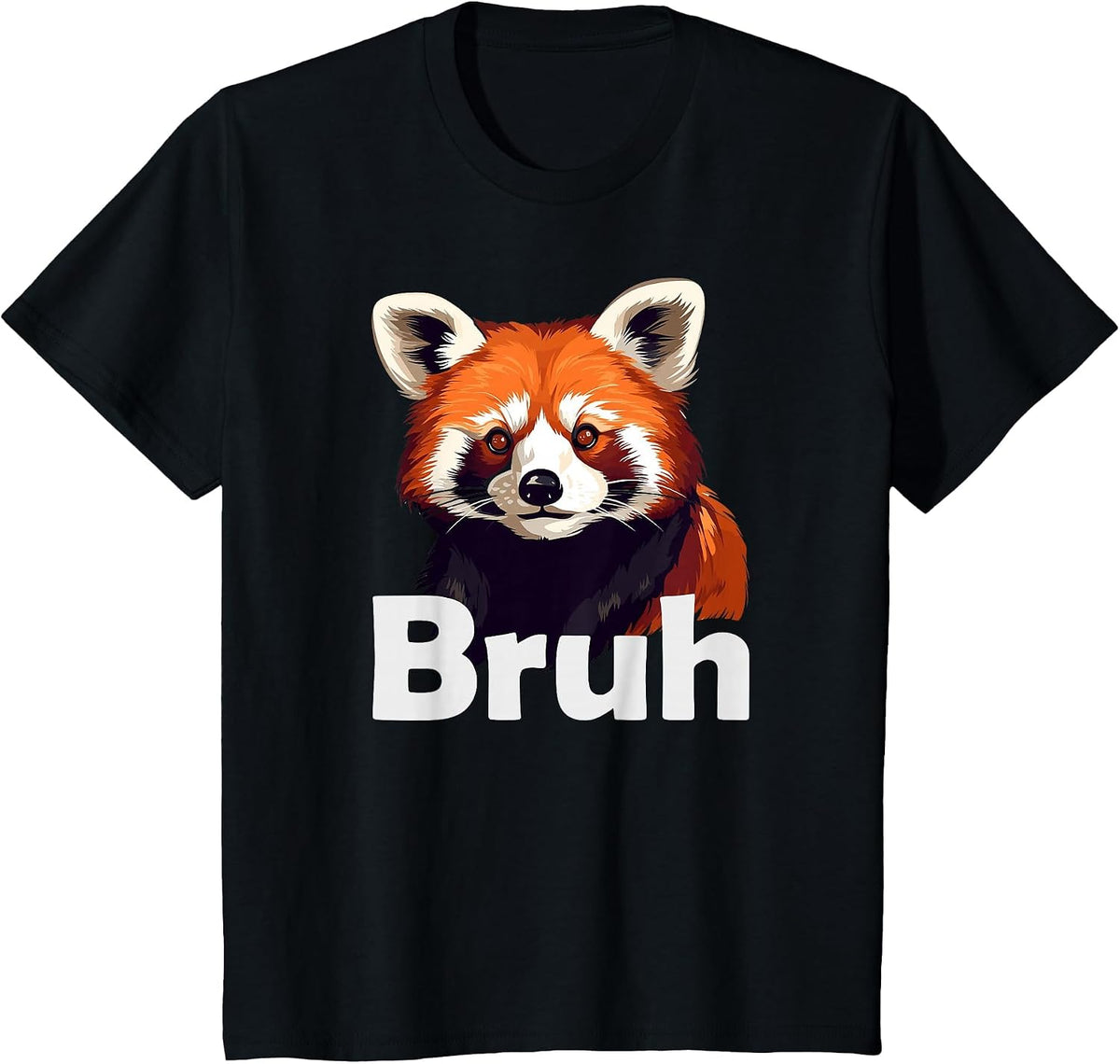 Red Panda Bruh T-Shirt - Black