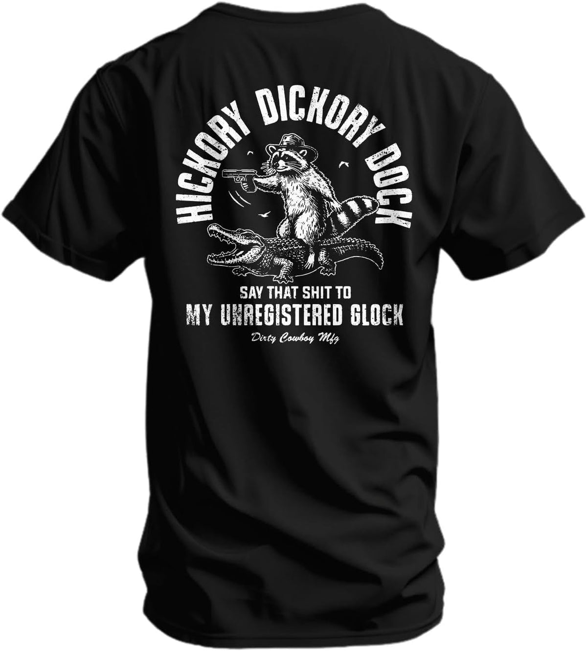 Combat Iron Men's Graphic T-Shirt - Hickory Dickory Dock - Black