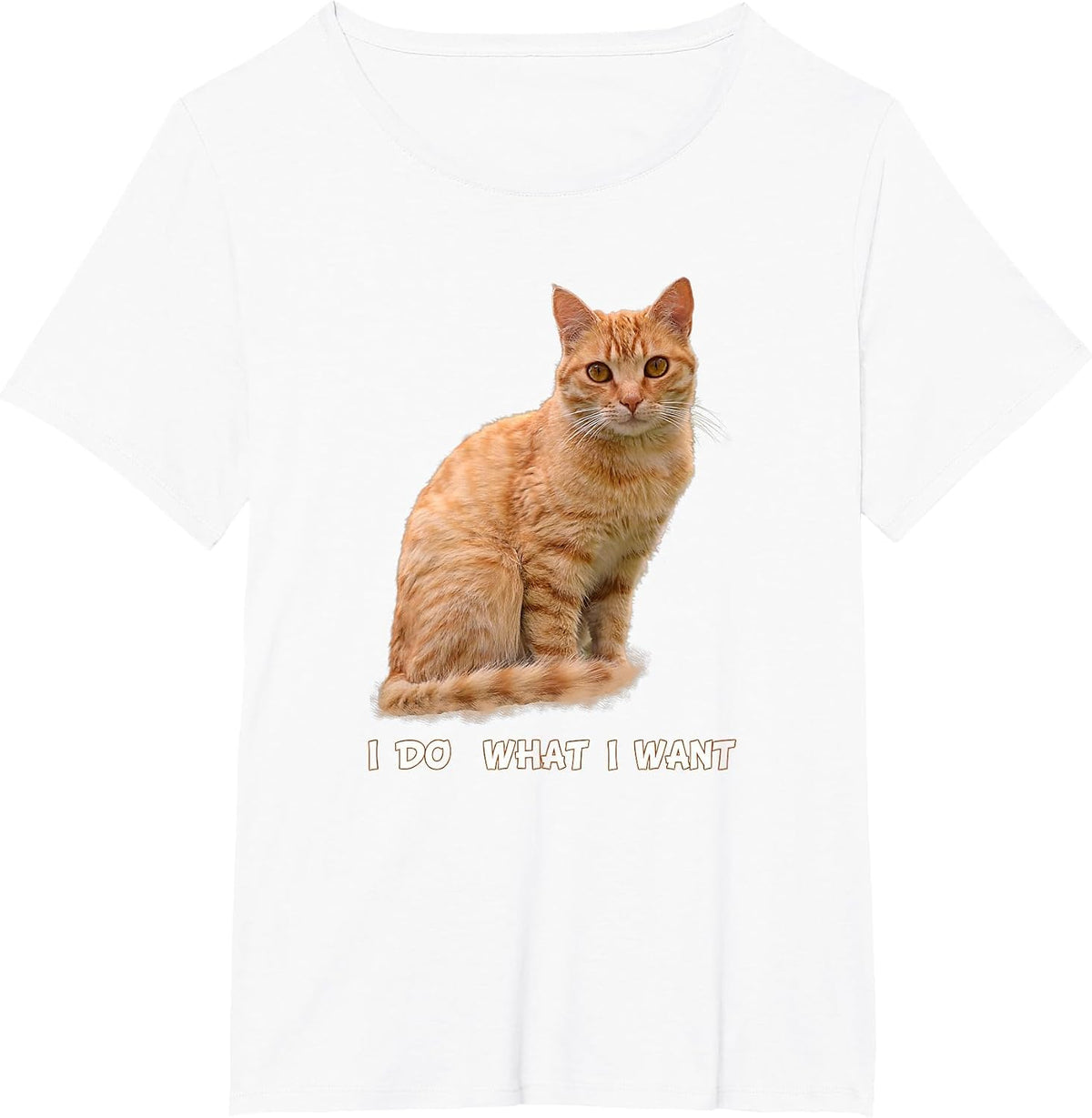 I Make What I Want Funny Orange Tabby Cat Lovers T-Shirt - White