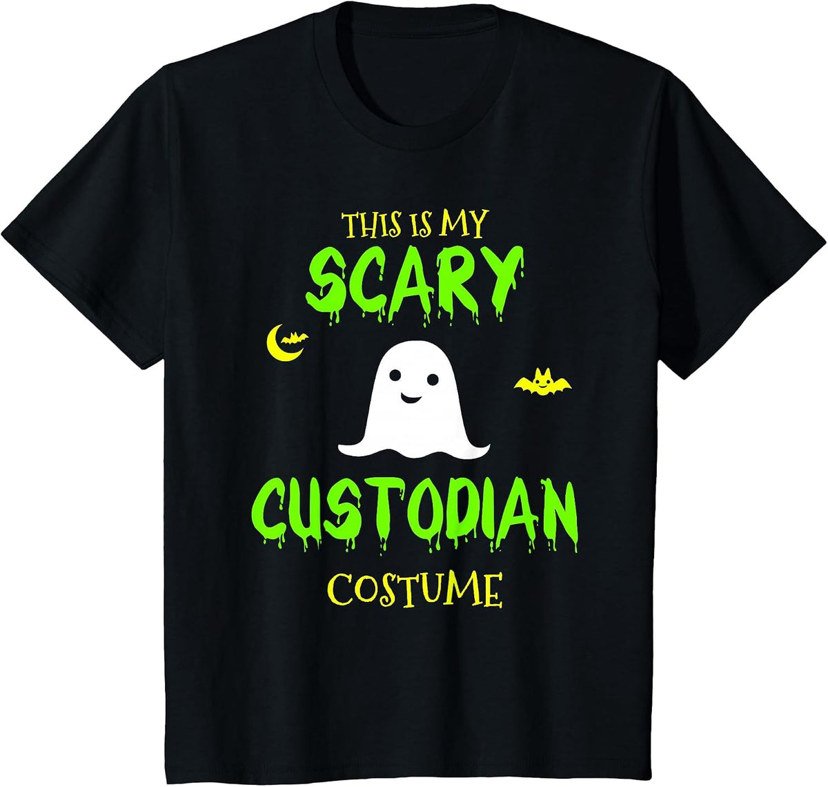 This is My Scary Custodian Costume Halloween Lazy Easy T-Shirt - Black