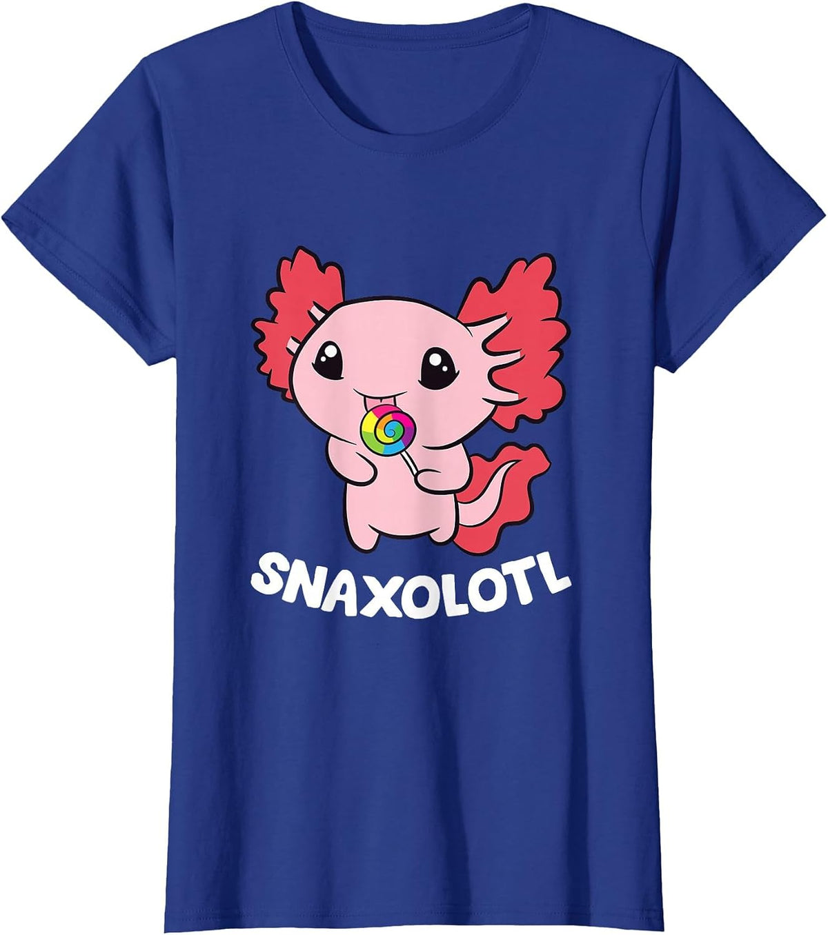 Axolotl Sweets Lollipop Snaxolotl Kawaii Axolotl T-Shirt - Royal Blue
