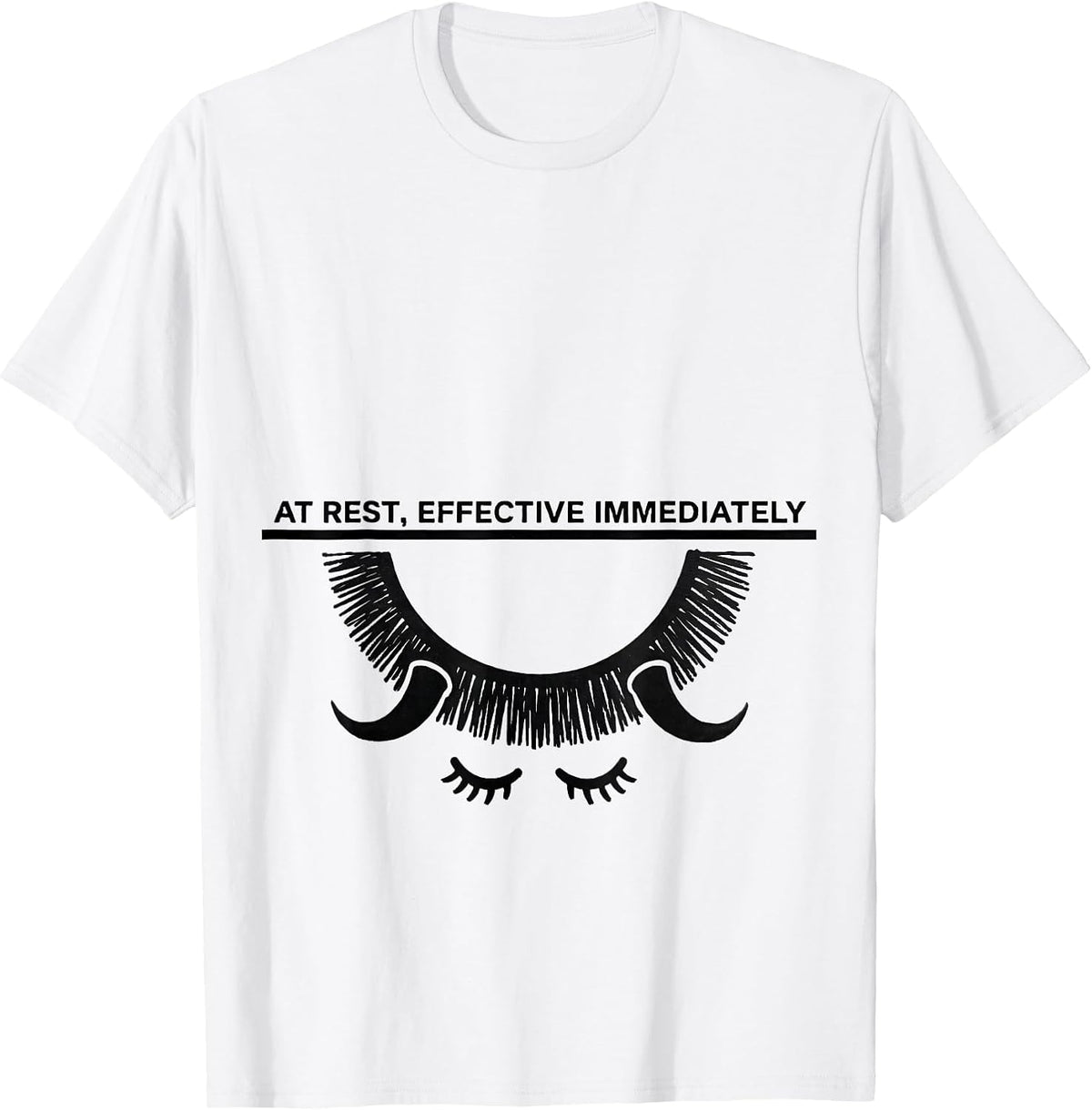 Men's At Rest Effective Immediately Funny Highland Cow Lover Gift T-Shirt - White