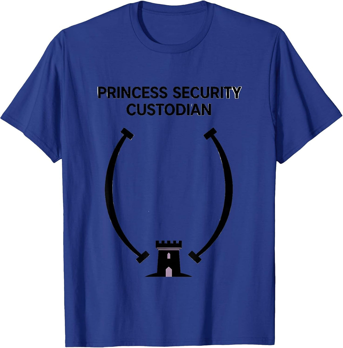 Princess Security Custodian Funny Family Matching Halloween T-Shirt - Royal Blue