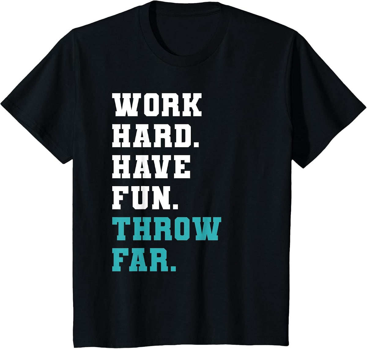 Track Coaches Discus Javelin Shot Put Hammer Throw Far T-Shirt - Black