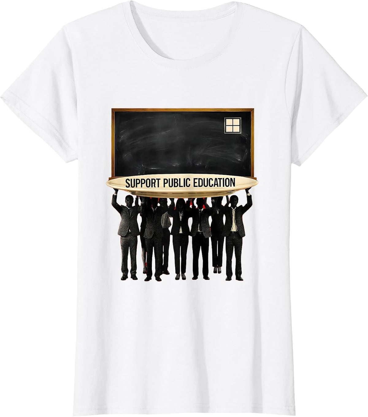 Support Public Education Teacher Red For Ed Protest Advocacy T-Shirt - White
