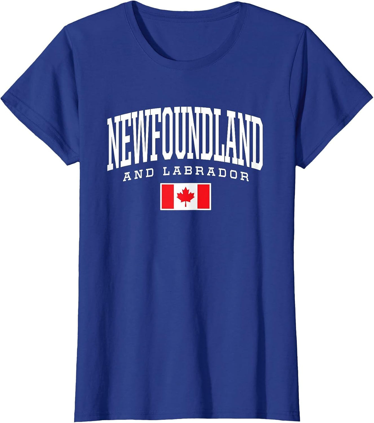 Eh Team Canadian Flag Newfoundland & Labrador Canada T-Shirt - Royal Blue
