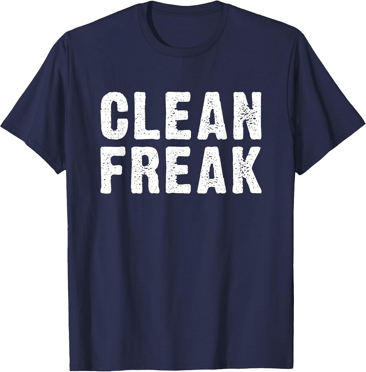 Clean Freak Custodian T-Shirt - Navy Blue